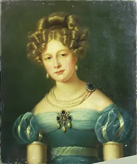 Princess Prints: Portrait of Grand Duchess Elena Pavlovna, 1824. Creator: Sophie Cheradame