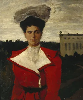 Portrait of Grand Duchess Elena Vladimirovna of Russia (1882-1957). Artist: Bakst, Leon (1866-1924)