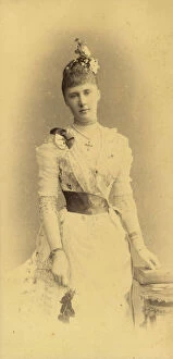 Bergamasco Collection: Portrait of Grand Duchess Elizaveta Mavrikievna of Russia (1865-1927), c. 1883-1884