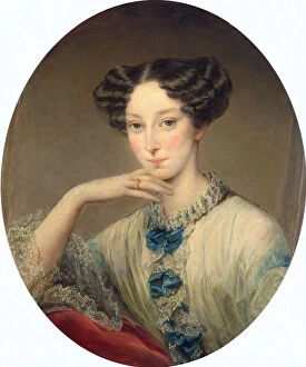Images Dated 7th March 2011: Portrait of Grand Duchess Maria Alexandrovna (1824-1880), c1850