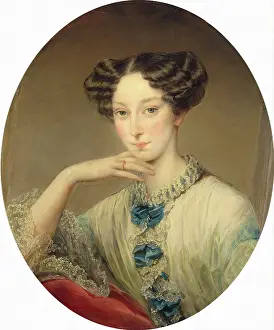 Alexander Prints: Portrait of Grand Duchess Maria Alexandrovna, 1850. Creator: Christina Robertson