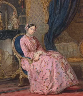 Images Dated 7th March 2011: Portrait of Grand Duchess Maria Nikolaevna of Russia, middle of the 19th century