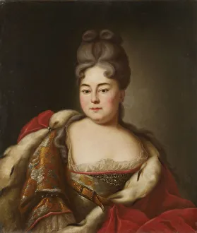 Portrait of Grand Duchess Natalya Alexeevna of Russia (1673-1716), sister of tsar Peter the Great