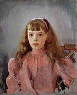 Alexander Iii Of Russia Collection: Portrait of Grand Duchess Olga Alexandrovna of Russia (1882?1960), 1893. Artist: Serov
