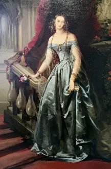 Images Dated 21st June 2011: Portrait of the Grand Duchess Olga Nikolaevna, 1841. Artist: Christina Robertson