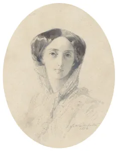 Portrait of Grand Duchess Olga Nikolaevna of Russia (1822-1892), Queen of Wurttemberg. Artist: Winterhalter, Franz Xavier (1805-1873)