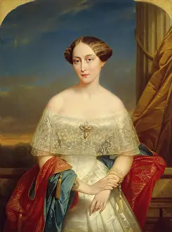 1840s Prints: Portrait of Grand Duchess Olga Nikolayevna, 1848. Creator: Nicaise de Keyser