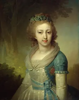 Duchess Prints: Portrait of Grand Duchess Yelena Pavlovna, 1796. Creator: Vladimir Borovikovsky