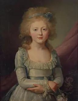 Jean Louis Prints: Portrait of grand Duchess Yelena Pavlovna as the Child, 1792. Creator: Jean Louis Voille