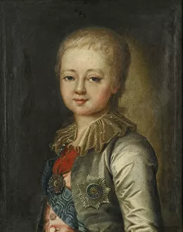 Alexander Pavlovich Gallery: Portrait of Grand Duke Alexander Pavlovich (Alexander I) as Child. Artist: Lampi, Johann-Baptist von