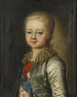 Emperor Alexander Prints: Portrait of Grand Duke Alexander Pavlovich (Alexander I) as Child