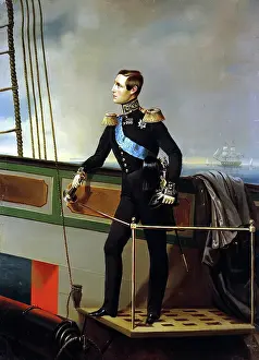 1840s Prints: Portrait of Grand Duke Konstantin Nikolayevich, 1848. Creator: Georg von Bothmann