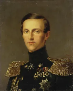 Commander Prints: Portrait of Grand Duke Konstantin Nikolayevich, 1850. Creator: Franz Kruger