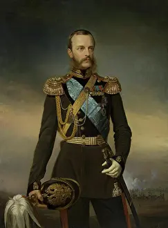 Chain Prints: Portrait of Grand Duke Mikhail Nikolaevich, 1860. Creator: Georg von Bothmann