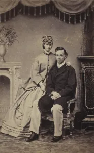 Maria Feodorovna Prints: Portrait of Grand Duke Nicholas Alexandrovich of Russia (1843-1865) and Princess Dagmar of Denmark ()