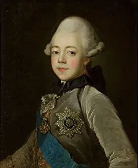 Tsars Family Prints: Portrait of Grand Duke Pavel Petrovich (1754-1801) as child