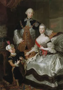 Tsar Peter Iii Prints: Portrait of Grand Duke Pyotr Fyodorovitch and Grand Duchess Catherine Alekseyevna, 1756
