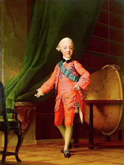 1760s Prints: Portrait of Grand Prince Paul Petrovich in the Classroom, 1766. Creator: Vigilius Erichsen