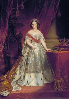 Maria Feodorovna Prints: Portrait of Grand Princess Anna Pavlovna, 1850. Creator: Nicaise de Keyser