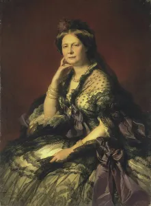 Neoclassical Prints: Portrait of Grand Princess Yelena Pavlovna, 1862. Creator: Franz Xaver Winterhalter
