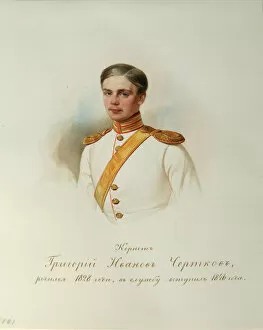 Portrait of Grigory Ivanovich Chertkov (1828-1884) (From the Album of the Imperial Horse Guards), 1846-1849