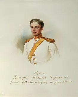 Vladimir Ivanovich 1816 1895 Prints: Portrait of Grigory Ivanovich Chertkov (1828-1884) (From the Album of the Imperial Horse Guards)