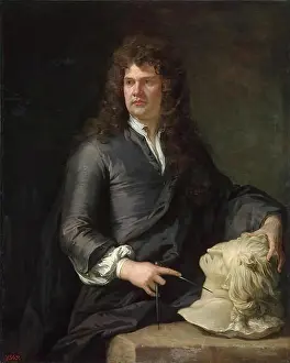 Godfrey Kneller Prints: Portrait of Grinling Gibbons, 1685. Creator: Sir Godfrey Kneller