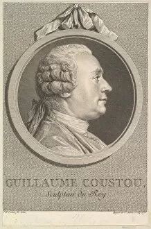 Cochin Charles Nicolas Gallery: Portrait of Guillaume Coustou, 1770. Creator: Augustin de Saint-Aubin