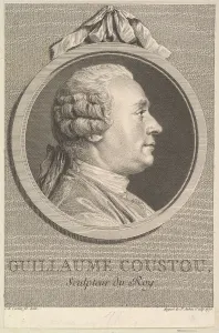 Charles Nicolas Cochin Ii Collection: Portrait of Guillaume Coustou, 1770. Creator: Augustin de Saint-Aubin