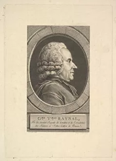Charles Nicolas Collection: Portrait of Guillaume-Thomas Raynal, 1773. Creator: Augustin de Saint-Aubin