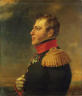 Sideburns Prints: Portrait of Gustav Kh. Schele (1759/60-1820), 1824. Creator: Workshop of George Dawe