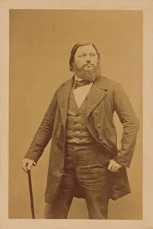 Courbet Prints: Portrait of Gustave Courbet, ca 1860-1865. Creator: Anonymous