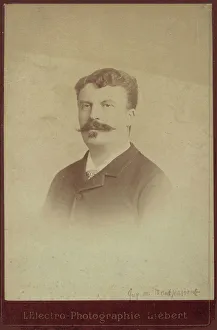 Liebert Prints: Portrait of Guy de Maupassant. Creator: Liébert, Alphonse (1827-1913)