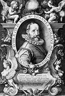 Henry Goltzius Prints: Portrait of Hans Bol, 1593. Creator: Hendrik Goltzius