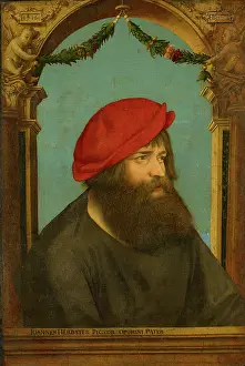 Garland Prints: Portrait of Hans Herbst, (Herbster), 1516. Creator: Hans Holbein the Younger