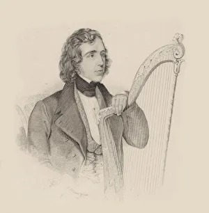 Portrait of the harpist and composer Elias Parish Alvars (1808-1849), 1830. Creator: Anonymous