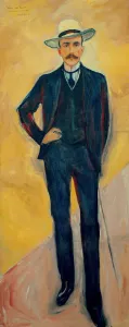Staatliche Museen Prints: Portrait of Harry Graf Kessler (1868-1937), 1906. Creator: Munch, Edvard (1863-1944)