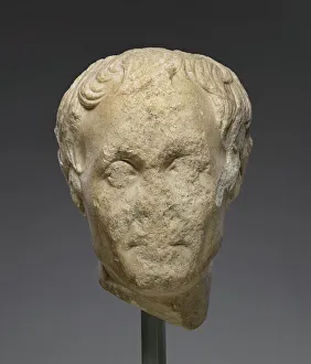 Caesar Julius Prints: Portrait Head of Caesar, late 1st century B.C.-early 1st century A.D. Creator: Unknown