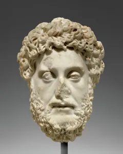 Marcus Aurelius Commodus Antoninus Prints: Portrait Head of Commodus, A.D. 182-190. Creator: Unknown