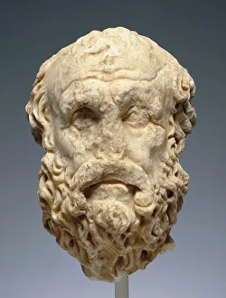 Cynicism Prints: Portrait Head of Diogenes, late 2nd century A.D. Creator: Unknown
