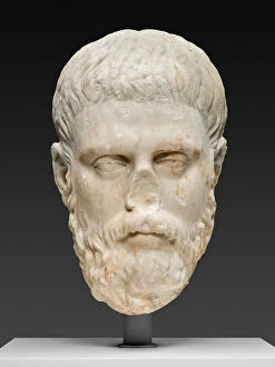 Bust Gallery: Portrait Head of a Philosopher, Second half of the 2nd century. Creator: Unknown