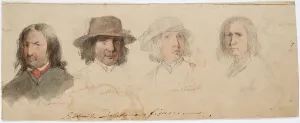 Heads Prints: Portrait heads of Taalaist men from Mora