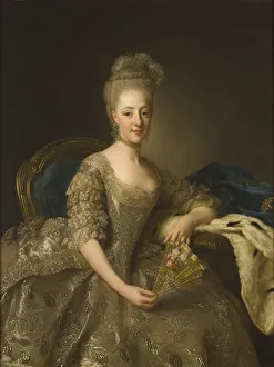 Portrait of Hedwig Elisabeth Charlotte of Holstein-Gottorp (1759-1818), 1774. Artist: Roslin, Alexander (1718-1793)