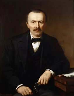 Schliemann Collection: Portrait of Heinrich Schliemann (1822-1890), ca 1866. Creator: Hodges, Sydney (1829-1900)