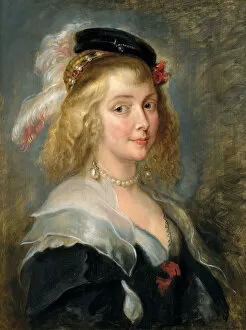 Brussels Gallery: Portrait of Helene Fourment, 1640. Creator: Rubens, Pieter Paul (1577-1640)