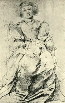 Helene Fourment Prints: Portrait of Helene Fourment, c1630-1631, (1943). Creator: Peter Paul Rubens