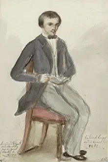 Sketch Book Prints: Portrait of Helion de Lucay, 1853. Creator: Chantal de Lucay