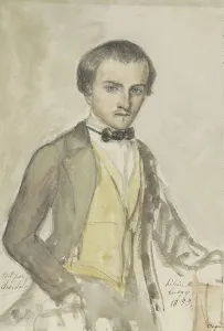 Sketch Book Prints: Portrait of Helion de Lucay, 1855. Creator: Chantal de Lucay