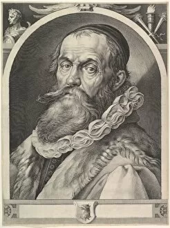 Draughtsman Gallery: Portrait of Hendrick Goltzius, ca. 1617. Creator: Jan Muller
