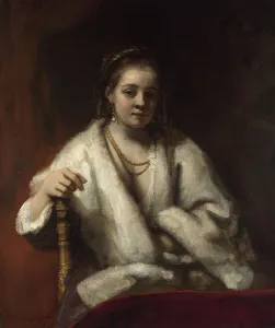 Stoffels Prints: Portrait of Hendrickje Stoffels, c. 1655-1656. Artist: Rembrandt van Rhijn (1606-1669)